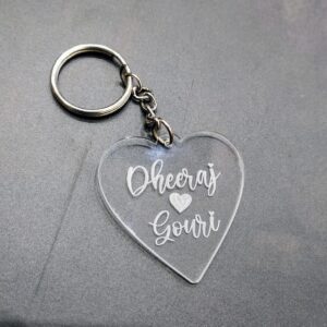 KEYRING NAME ACRYLIC TRANSPARENT