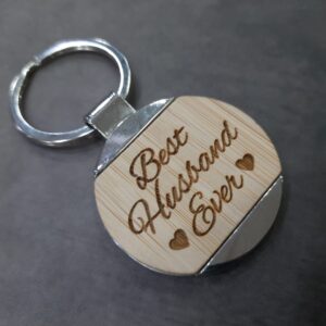 569 KEYRING WOODEN METAL DESIGN 1