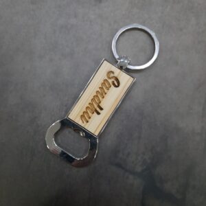 569 KEYRING WOODEN METAL DESIGN 5
