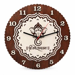 CLOCK GANESHA 17 INCH