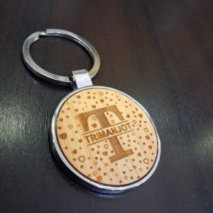 569 KEYRING WOODEN METAL DESIGN 2