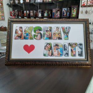 WALL COLLAGE COUPLE NAME FRAME 7X14