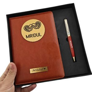 954 DIARY SET 2 IN 1 BROWN