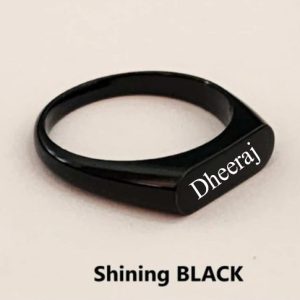 2415 NAME RING METAL SHINING BLACK