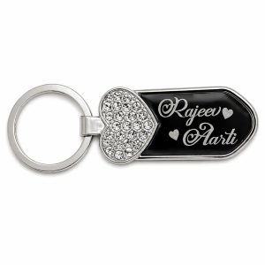 579 HEART GLASS KEYRING