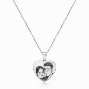 PHOTO HEART PENDANT  SILVER