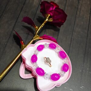 59146 ROSE RING BRACELET MAGENTA