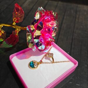 59147 ROSE RING PENDANT PINK