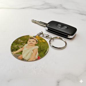 PHOTO METAL KEYRING ROUND DOUBLE SIDE