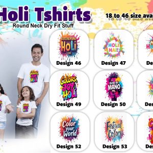HOLI TSHIRTS DESIGN 46 TO 54