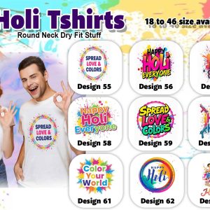 HOLI TSHIRTS DESIGN 55 TO 63