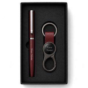 0779 ROUND CLIP PEN SET BROWN