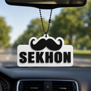 CAR HANGING ACRYLIC 5X2 INCH CUSTOMISED