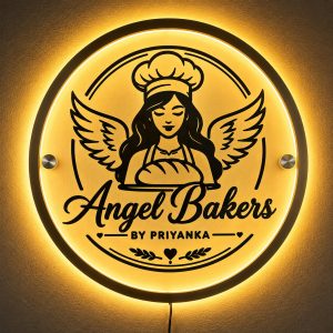 WOODEN LED PLATE 16 INCH DESIGN 3