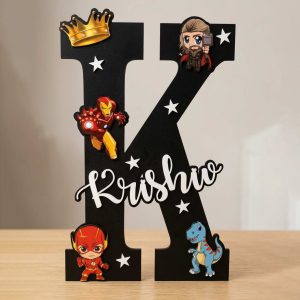 WOODEN CUTOUT INITIAL 12x18 INCH